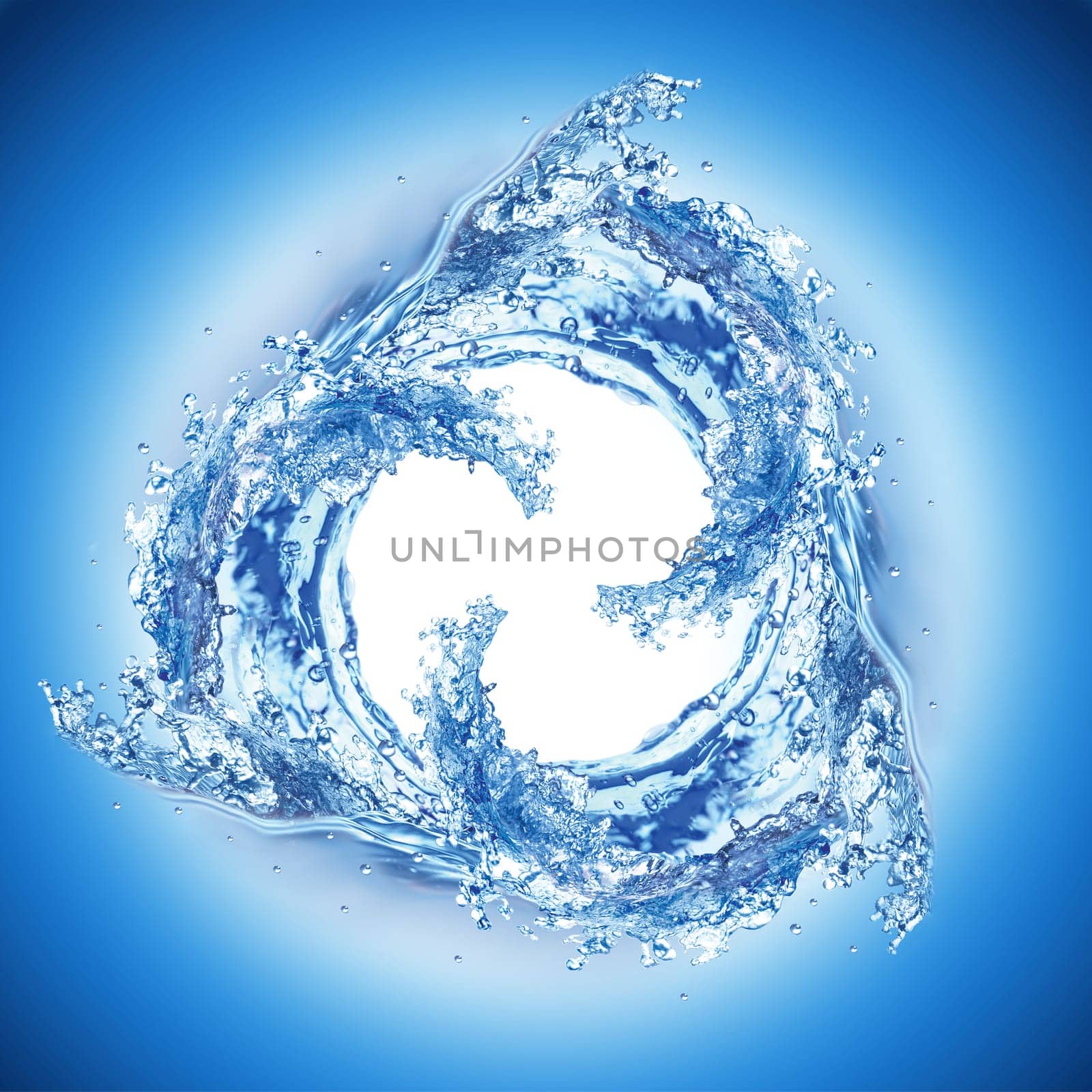 Illustration of Cool water  wave swirl on blue background