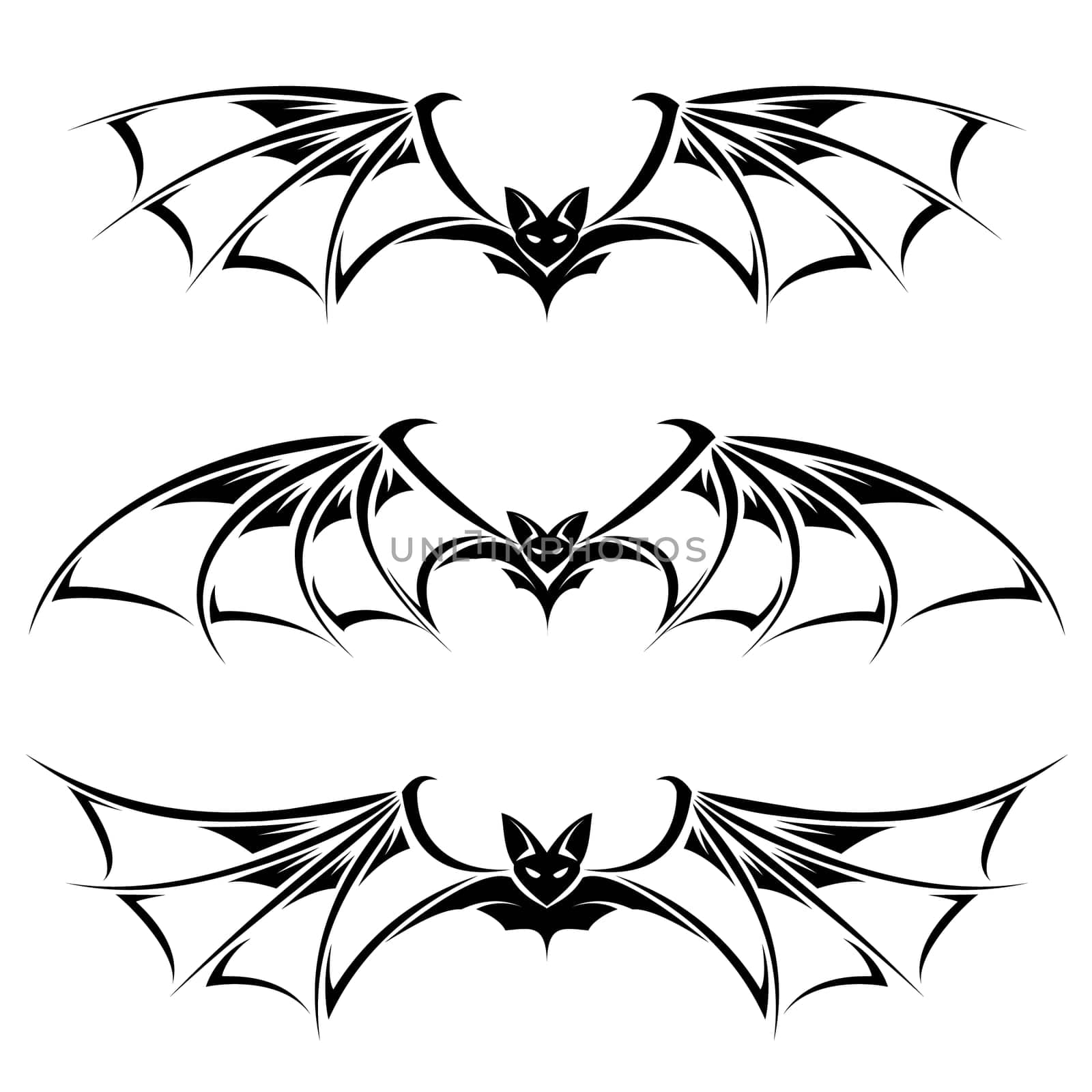 Bats illustration collection. Illustration on white background