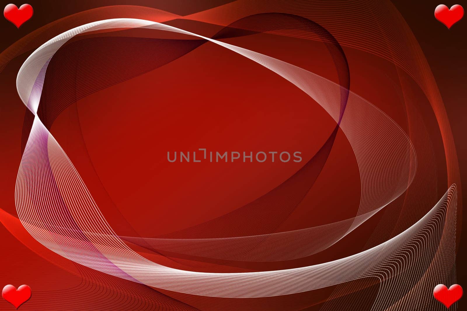 Romantic background with red hearts for valentine