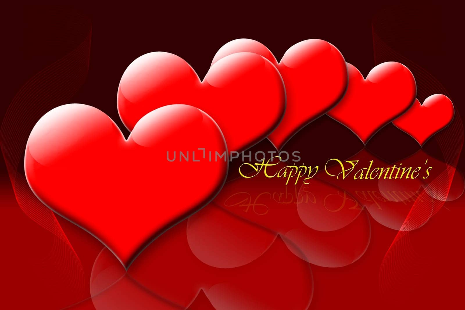 beautiful background design with red valentine hearts