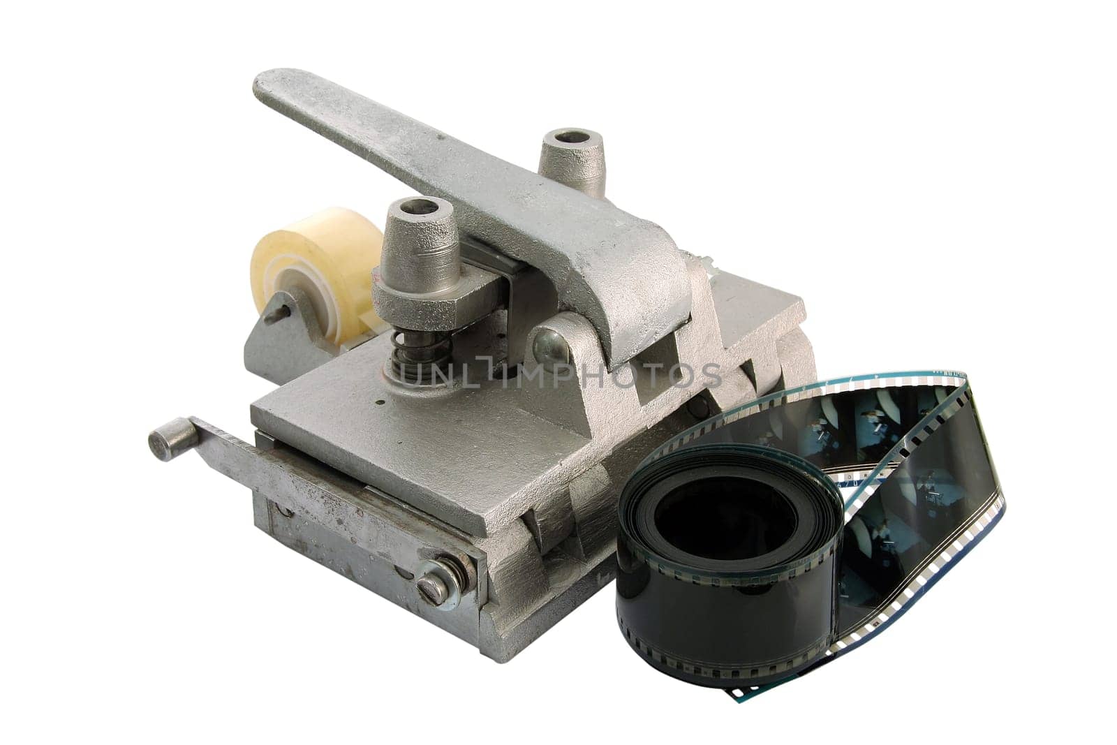 old film cutting and pasting tool, used in small cinemas