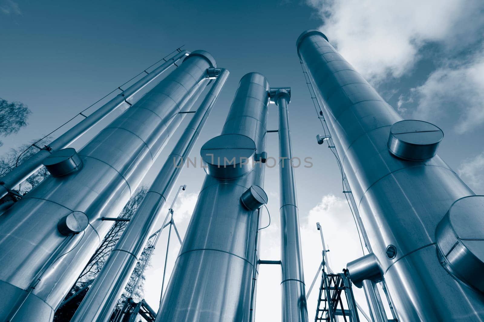 refinery oil and gas pipelines, industrial concept