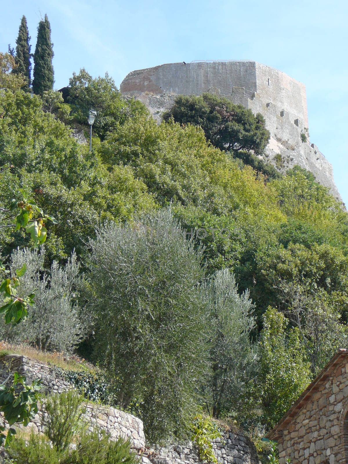 View of Rocca di Castiglione d Orcia, Tuscany, Italy