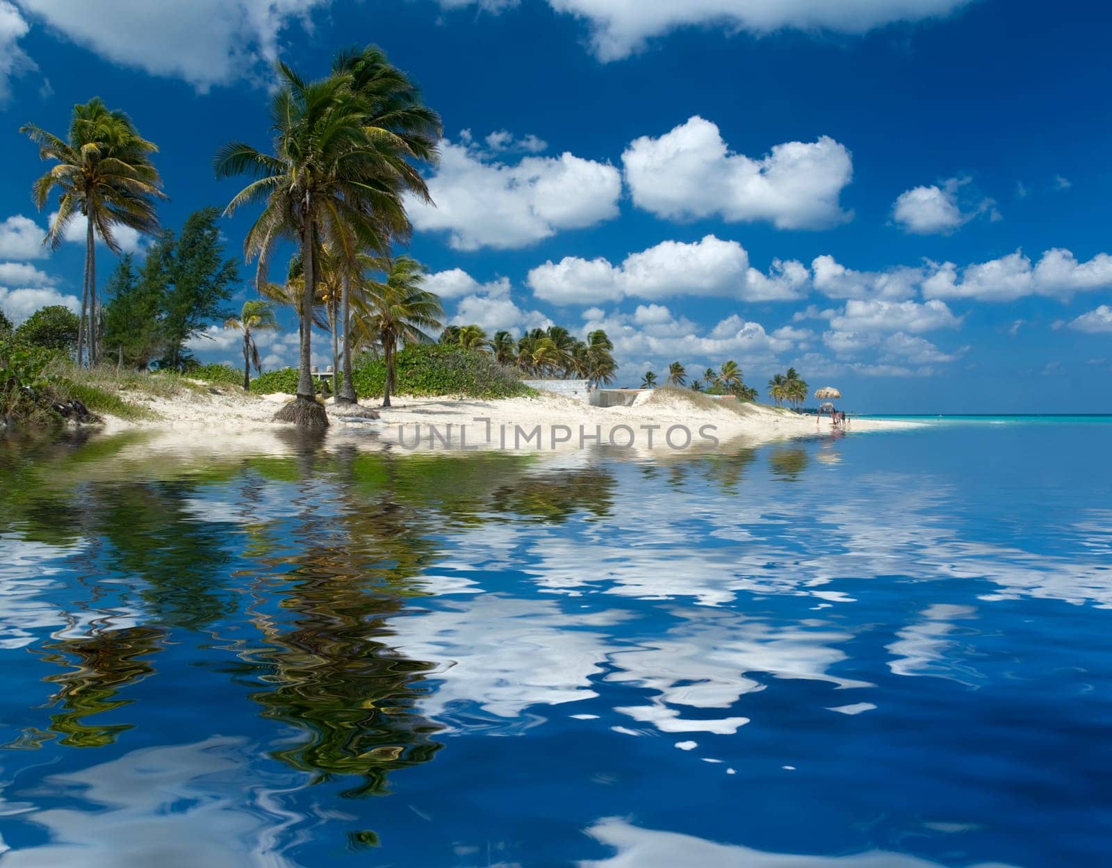 island disappearing under water - global warming concept