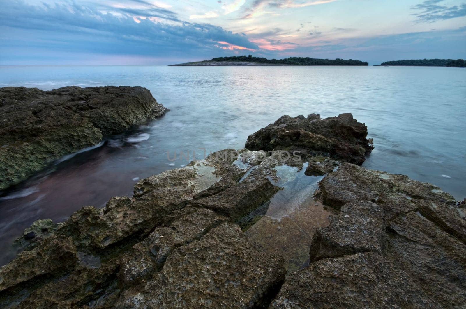 Beatiful sunset on the rocks