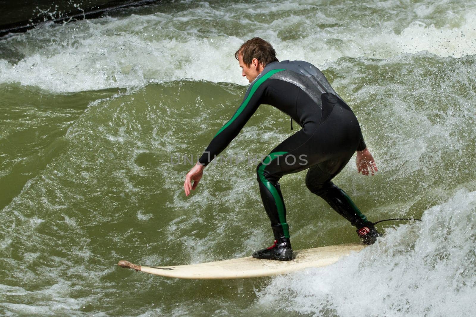 Surfers at the Eisbach