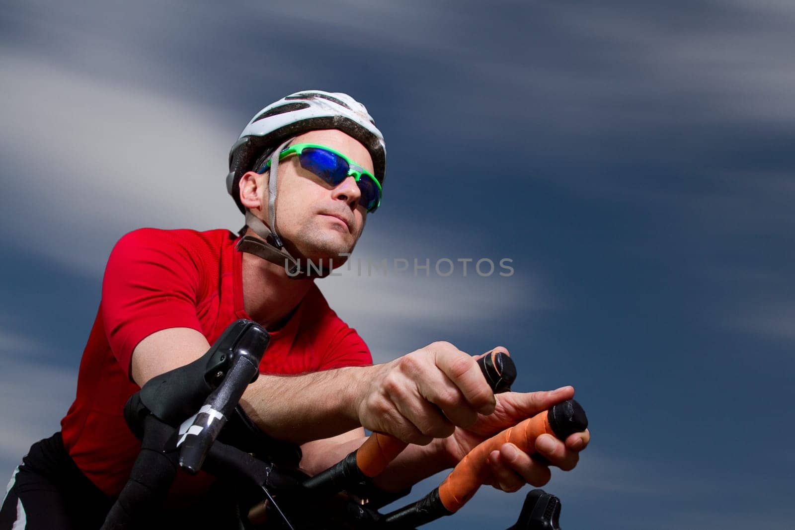Triathlete on the bike