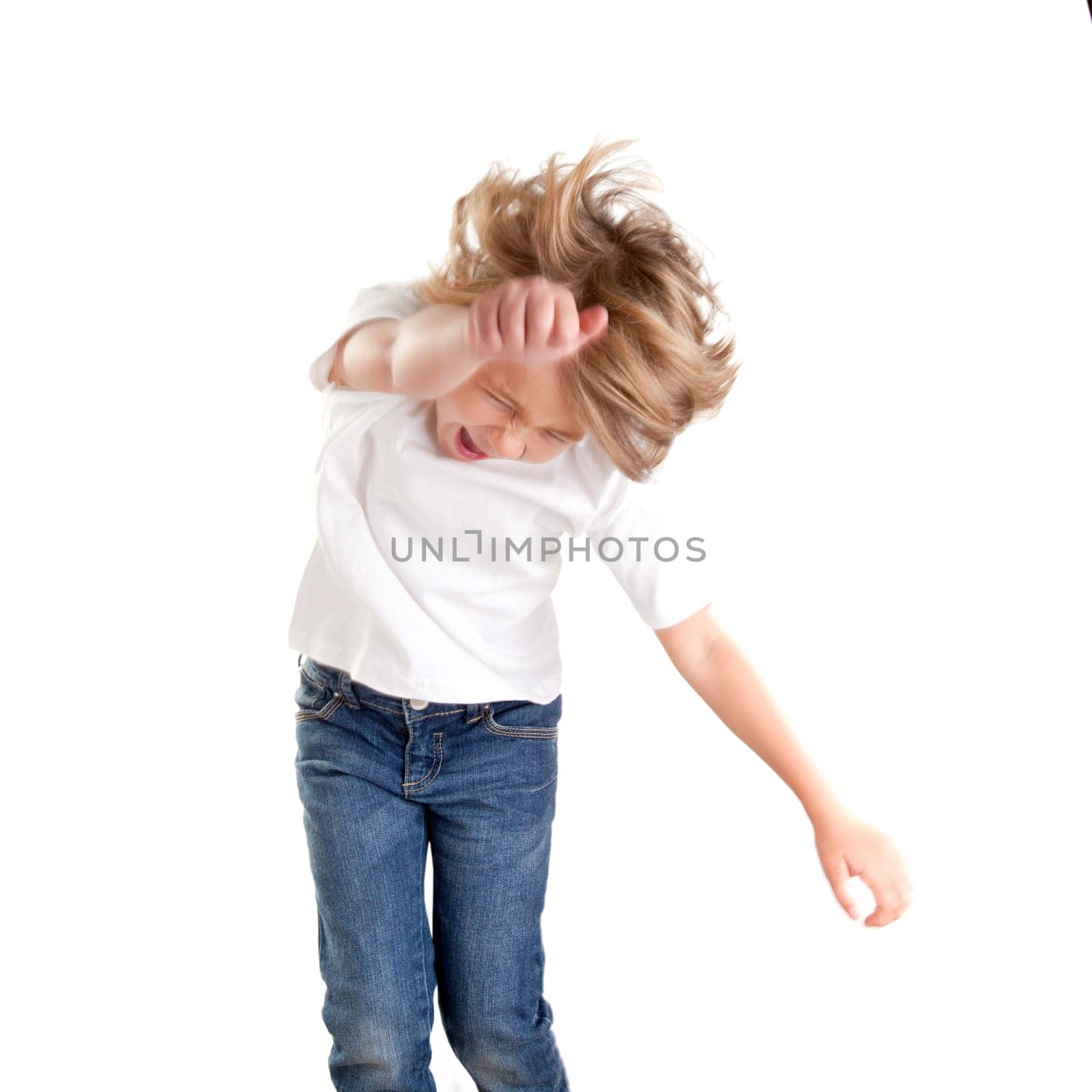 children excited kid epression with winner gesture screaming happy