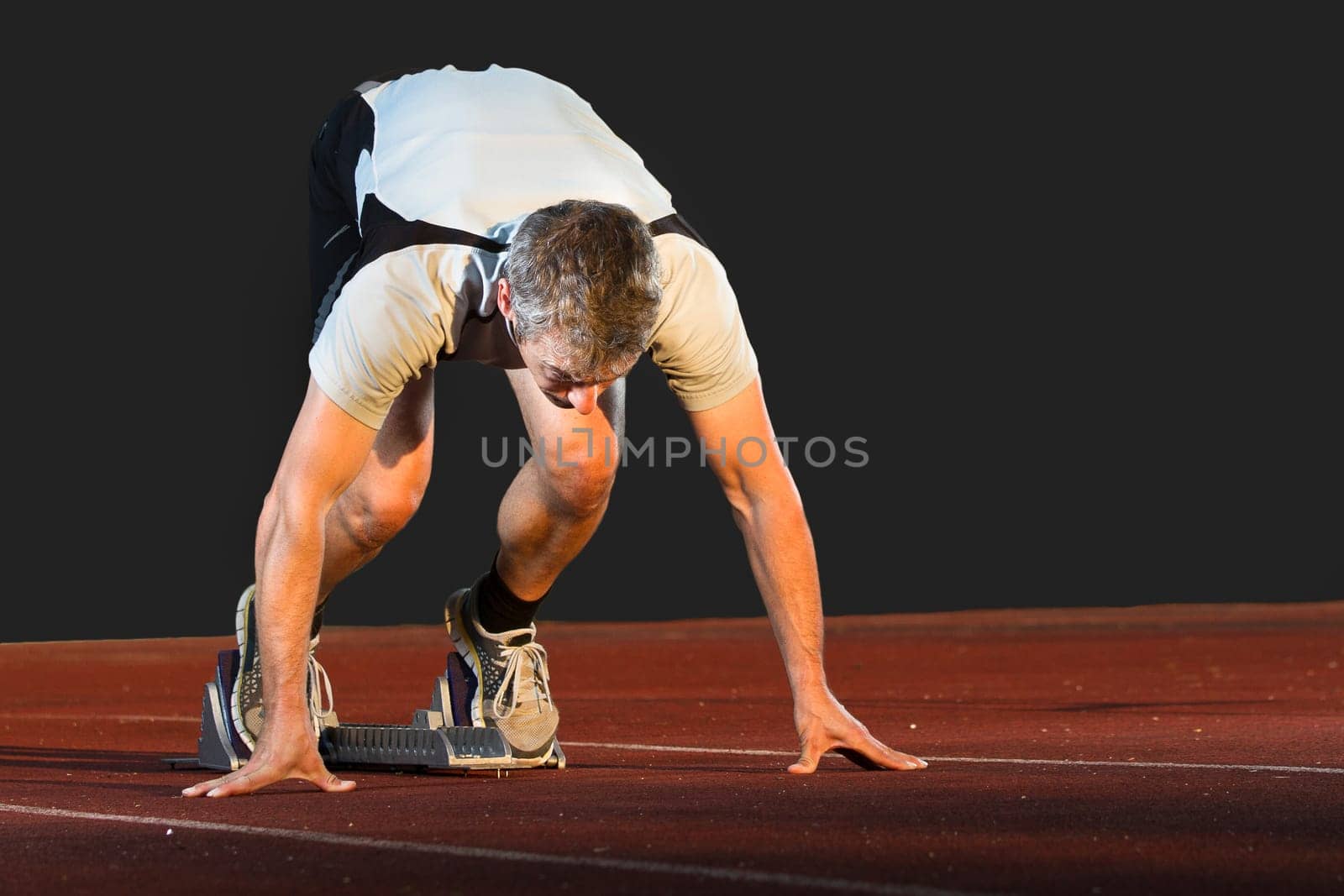 Sprint start in athletics