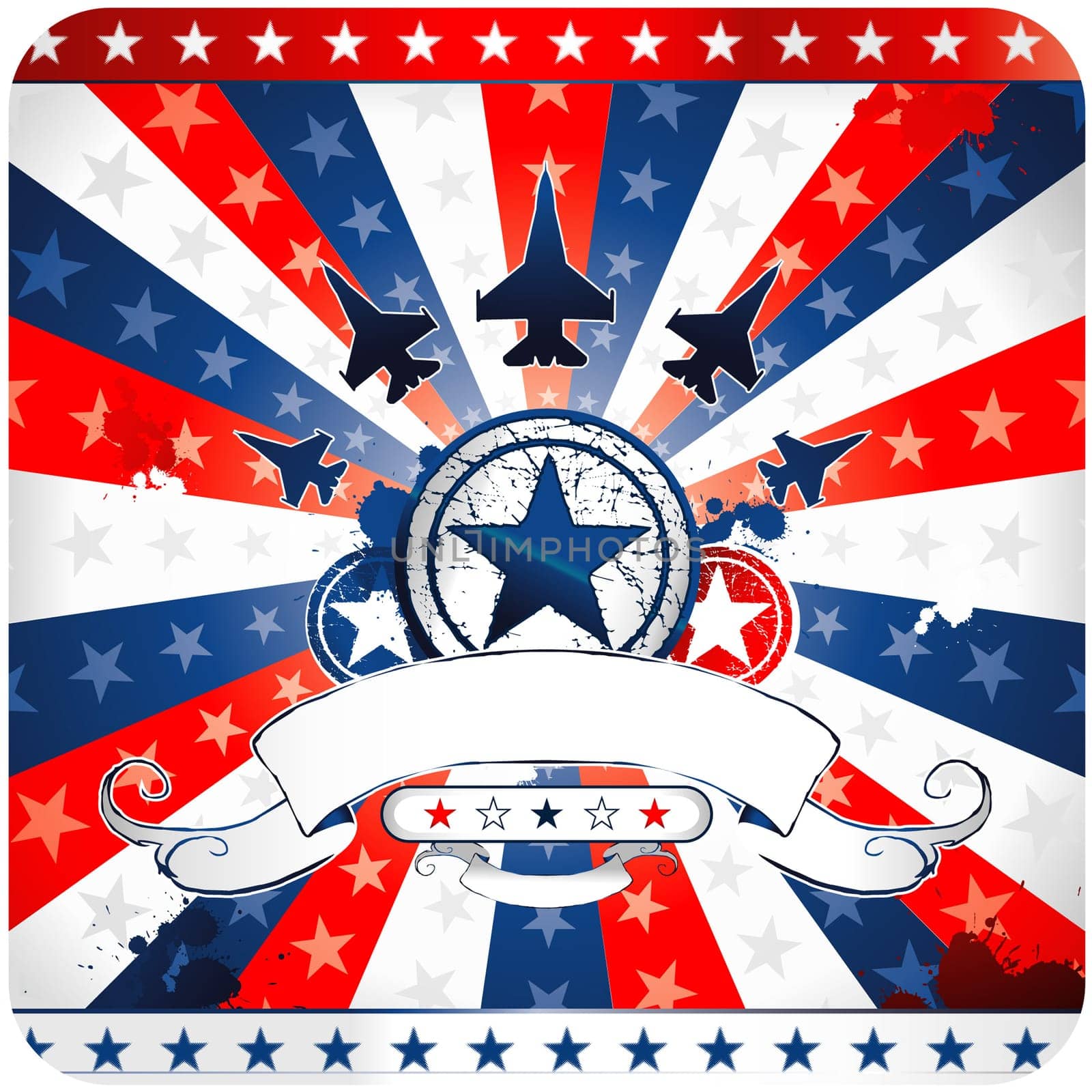 Elements and icons related to American patriotism