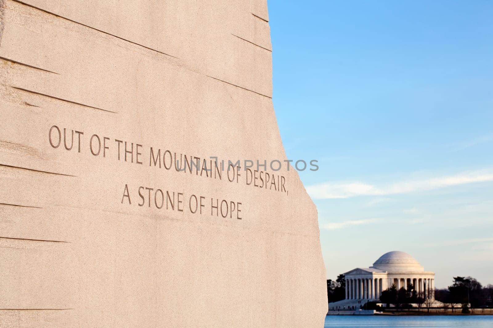 Washington, DC - February 13: Monument to Dr Martin Luther King on February 13, 2012. Government agreed  on Feb 12 to change the Drum Major words on the statue