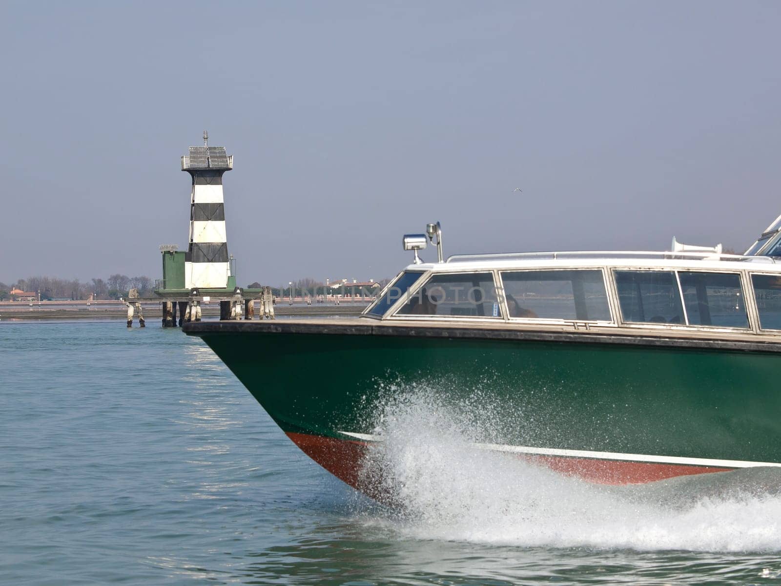 lighthouse on the sea near the Venice