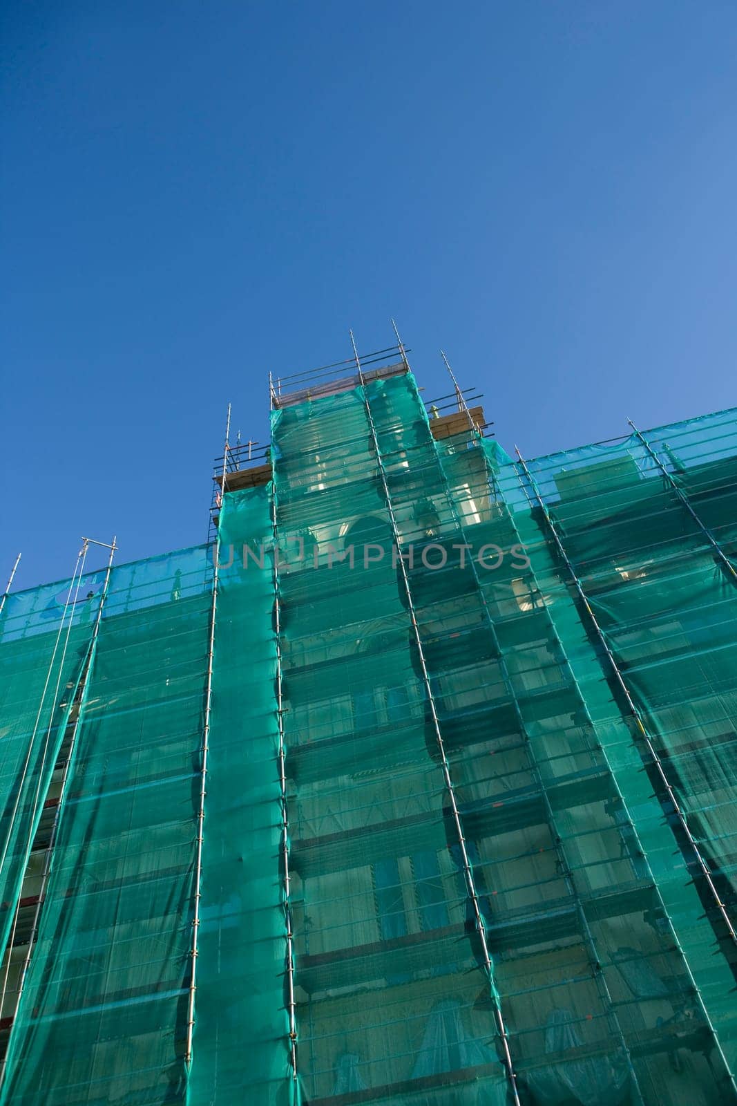 Construction site from low angle view