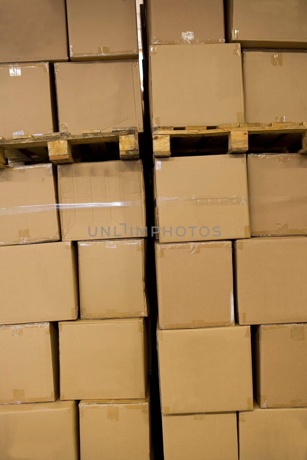 Full Frame of Cardboard Boxes