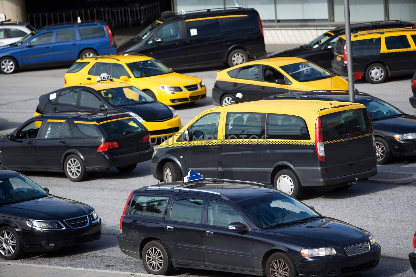 Large group of Taxi cabs