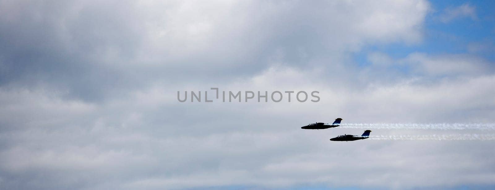 Two Military Airplanes in the sky