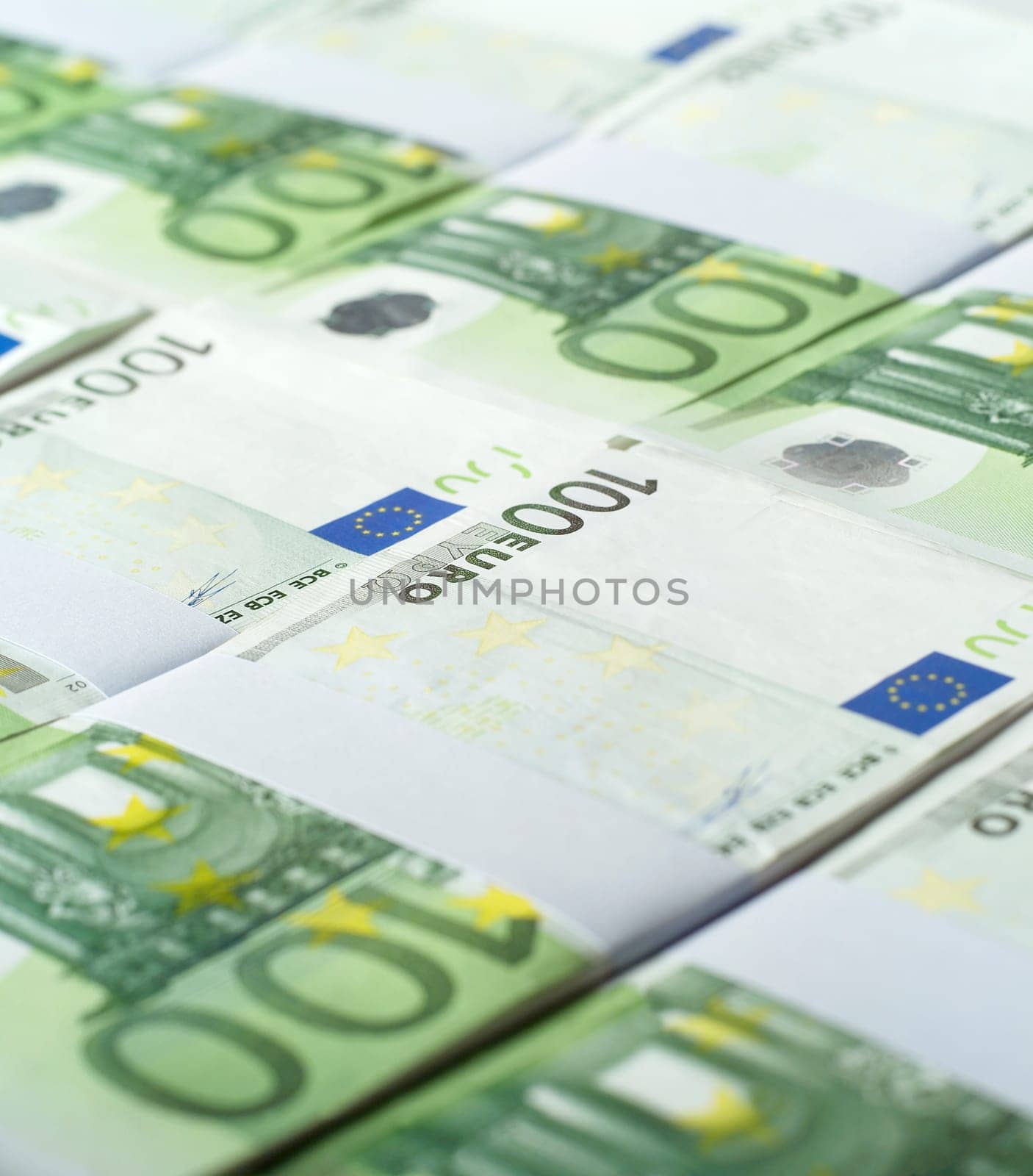 Stacks of European Currency Full Frame