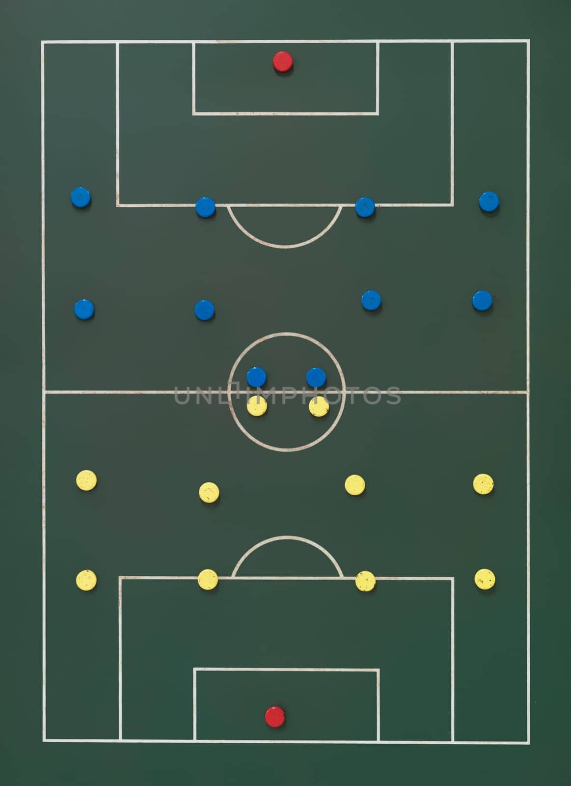 Blackboard of a soccer field