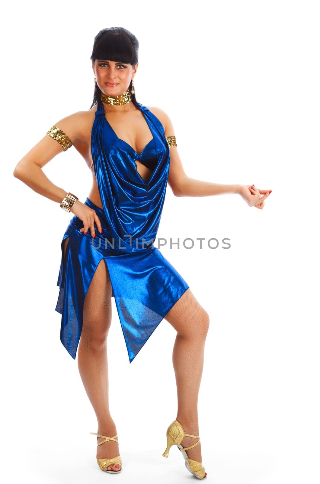 Beautiful samba dancer.  Dancing contest.