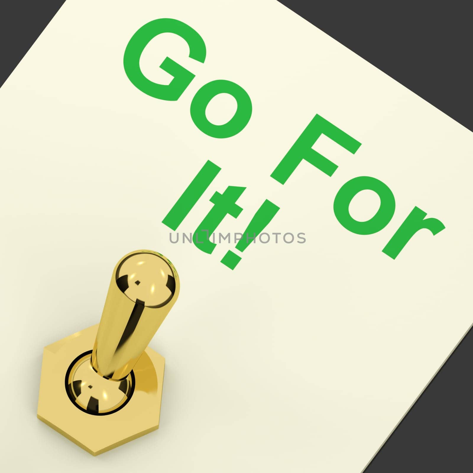 Go For It Gold Switch For Motivation And Action