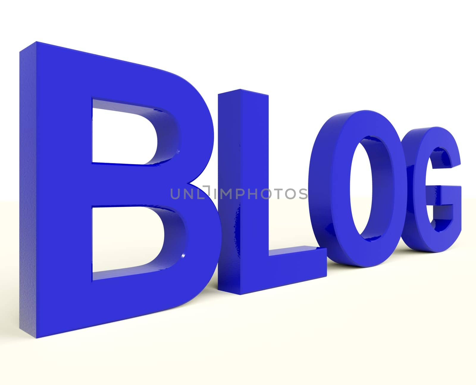 Blog Letters In Blue For Blogger Website
