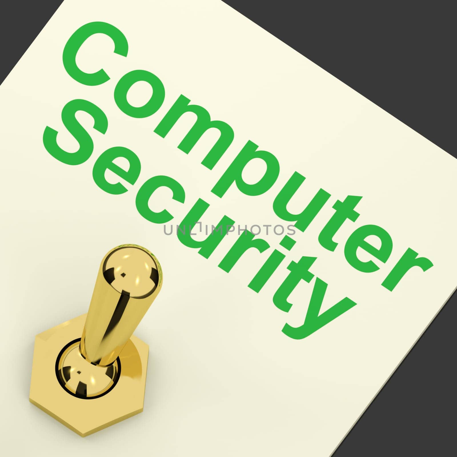 Computer Security Switch On Shows Laptop Interet Safety
