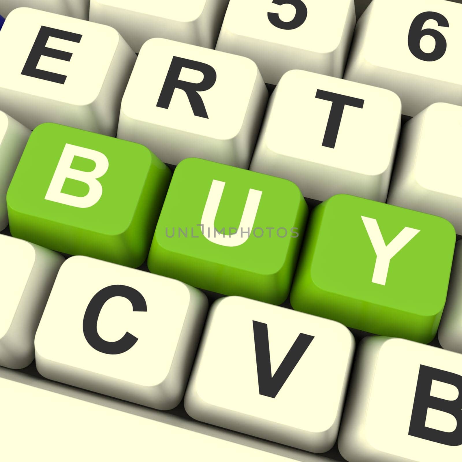 Buy Keys In Green As Symbol for Commerce And Purchasing