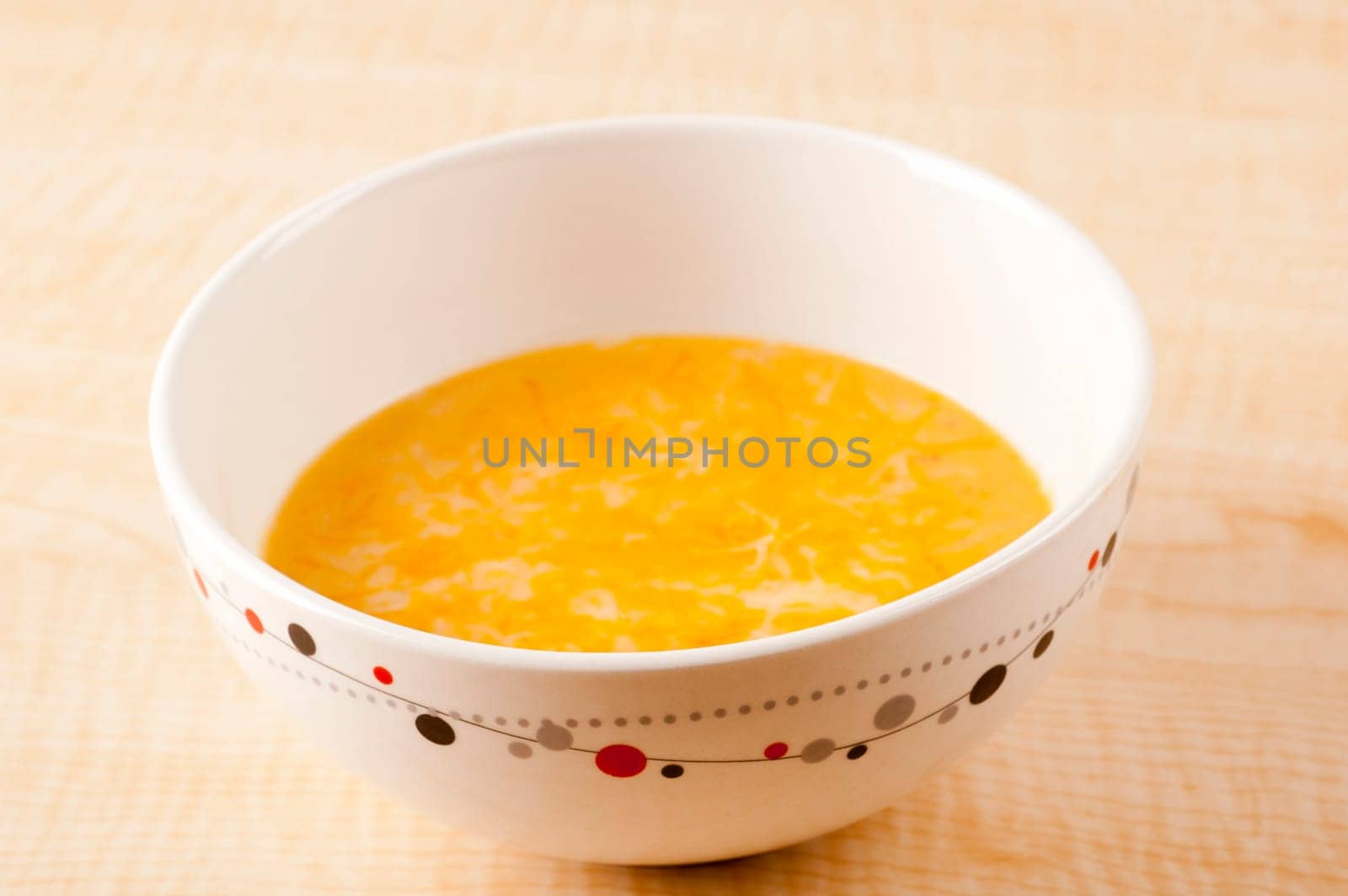 Beer Cheese Soup on a Table.