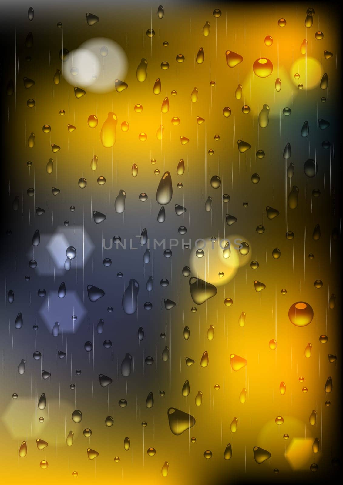 Vector illustration of rain drops on window (eps 10)
