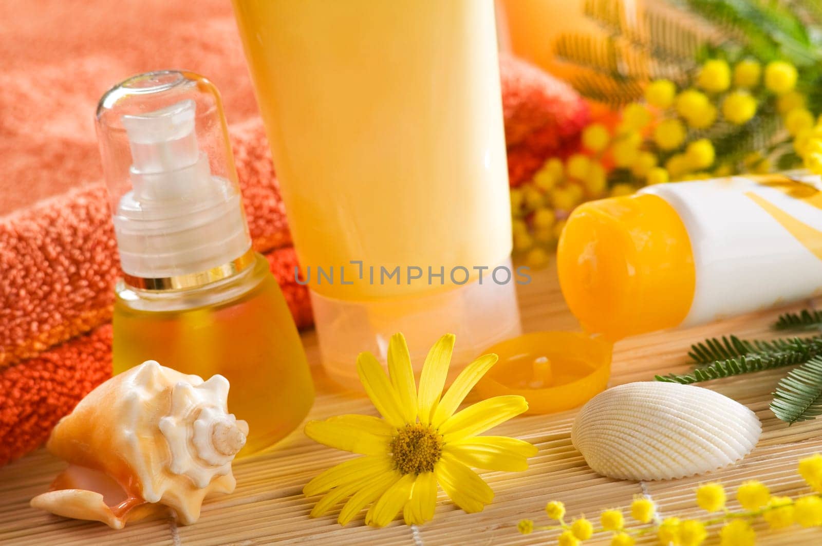 body care spa products close up shoot