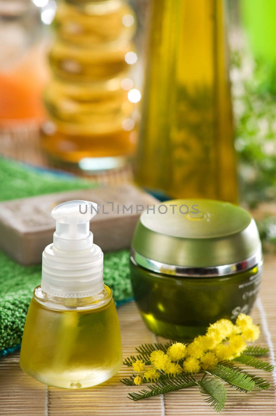 body care spa products close up shoot