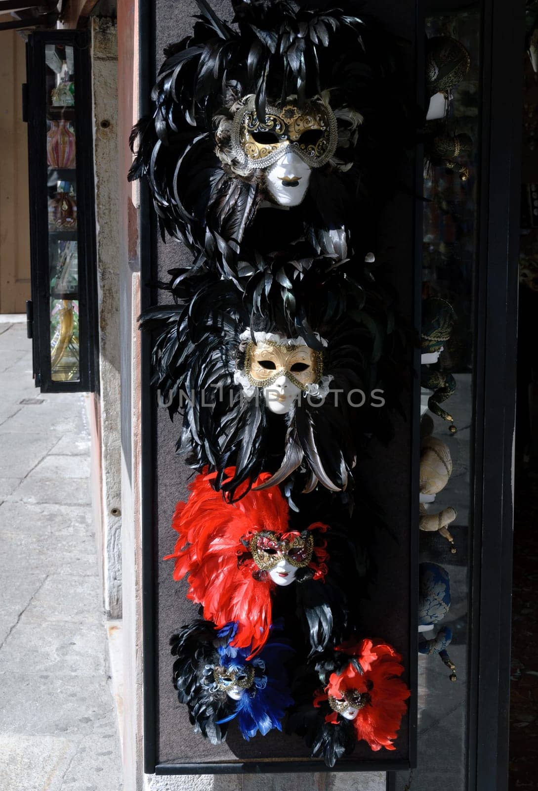 colorful Carnival masks in Venice