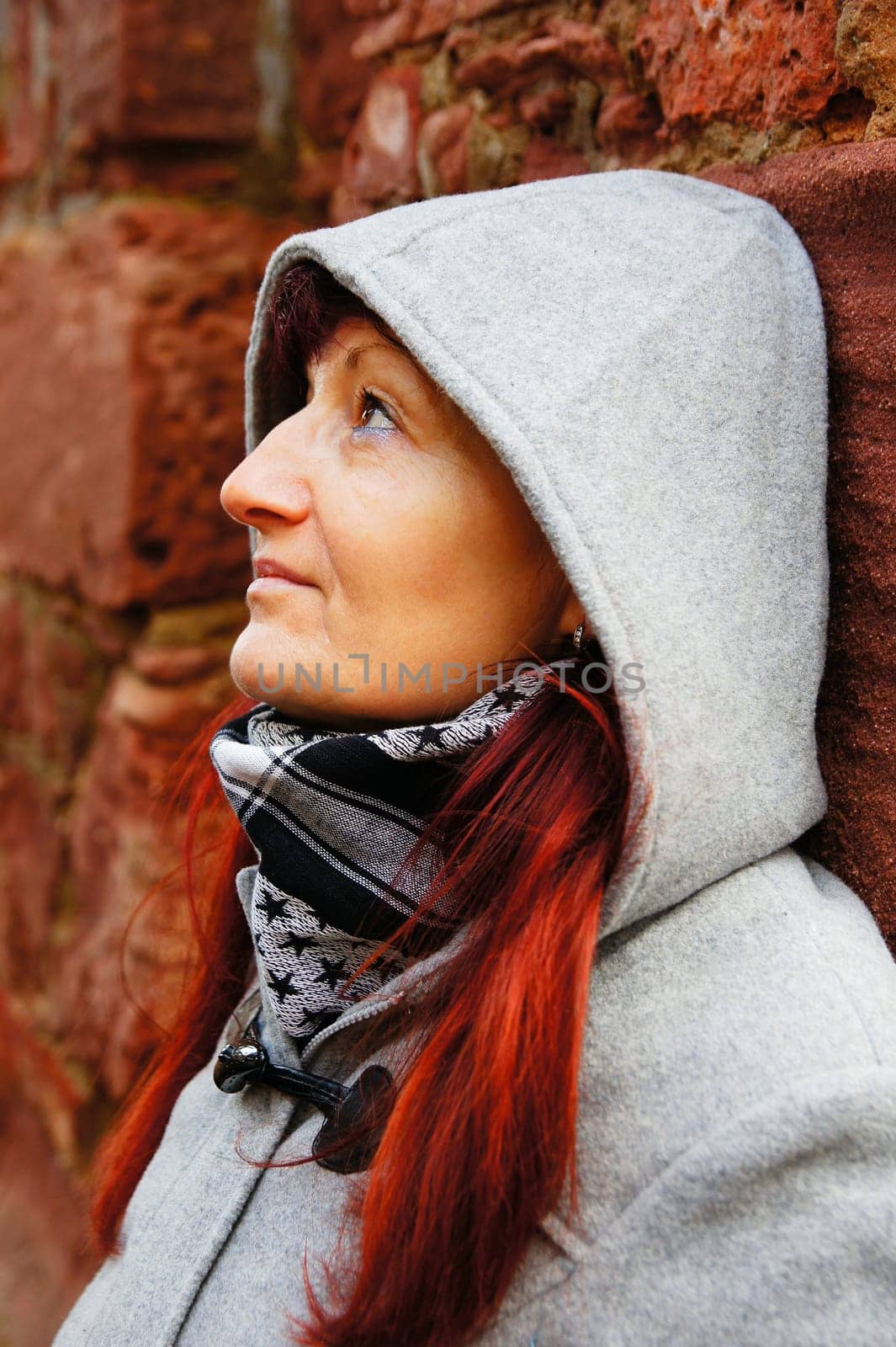 Woman with hood