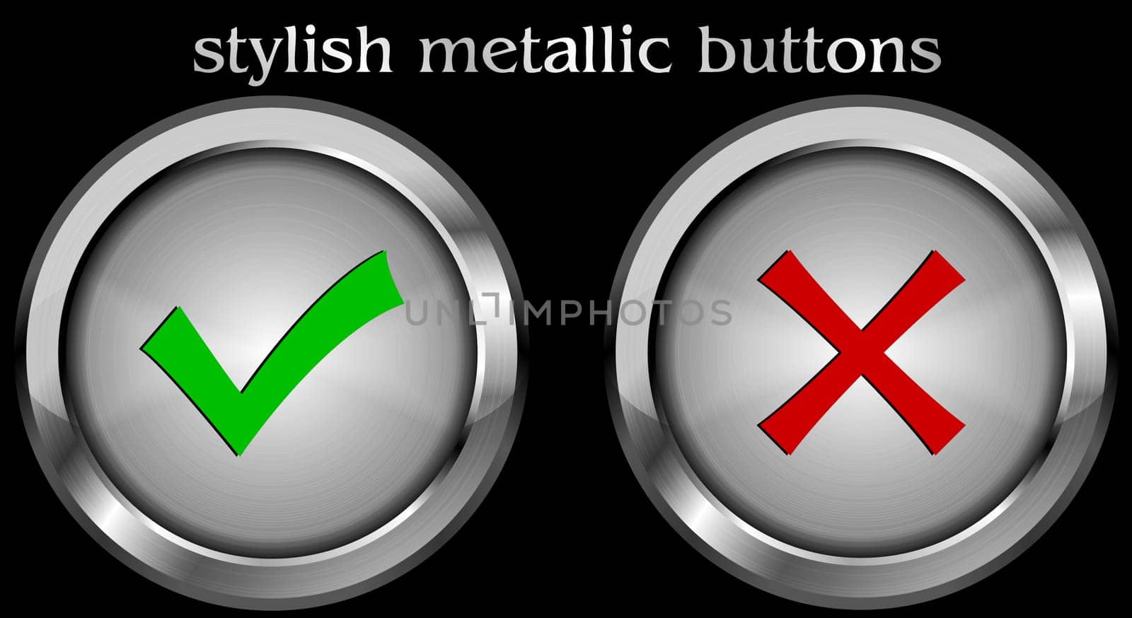 Vector illustration of check mark buttons