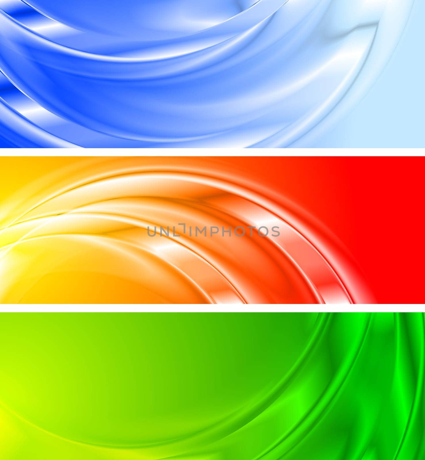 Set of vibrant abstract banners (NO gradient mesh, eps 10)