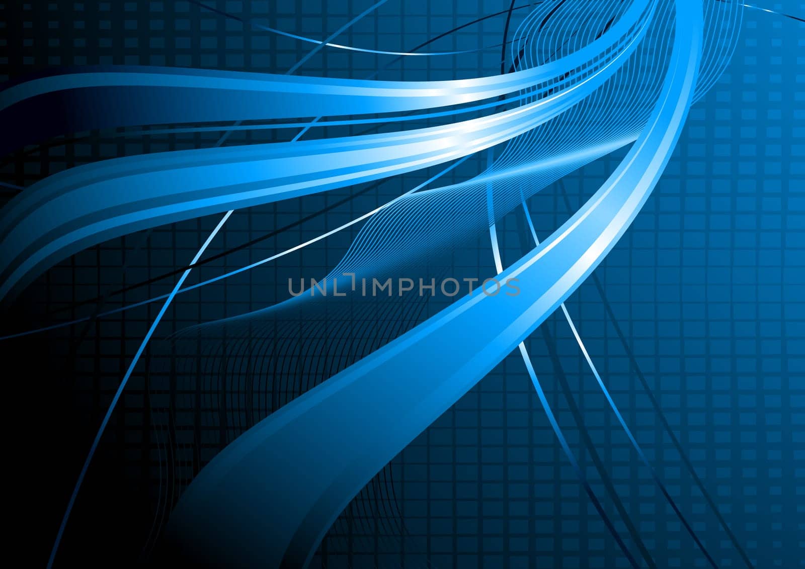 Dark abstract background with waves and lines