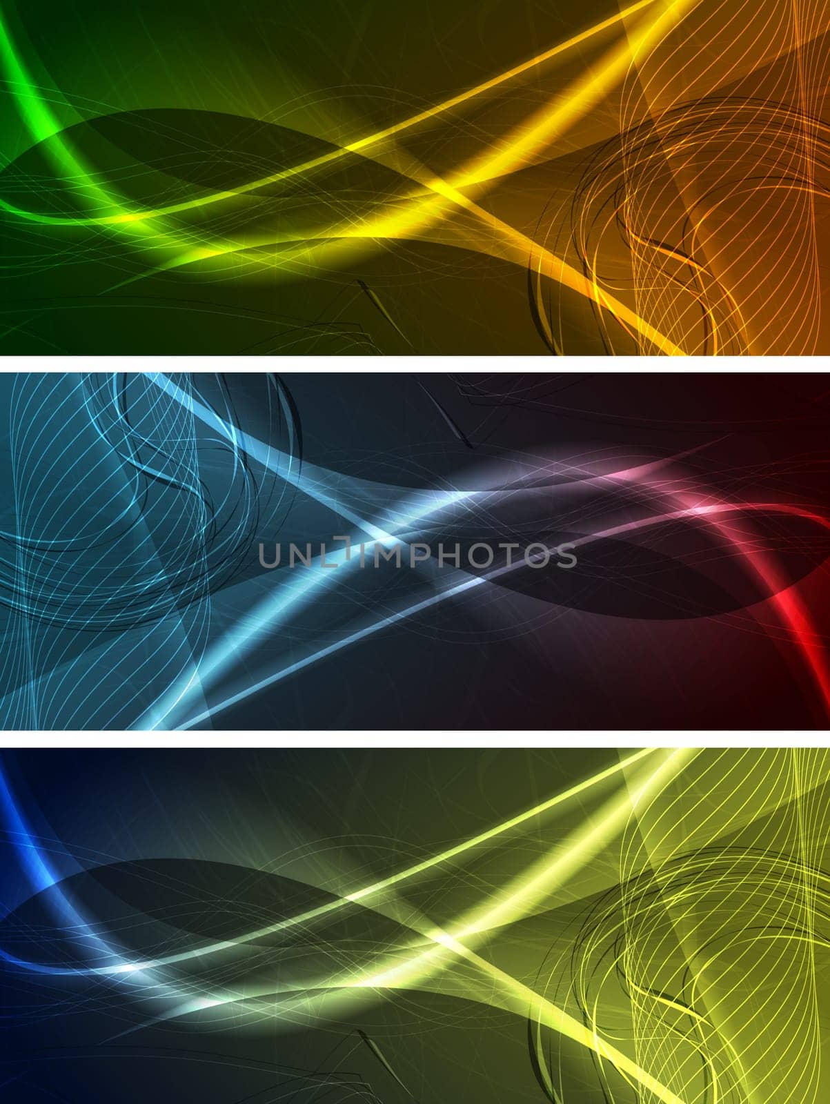 Set of beautiful abstract banners - eps 10
