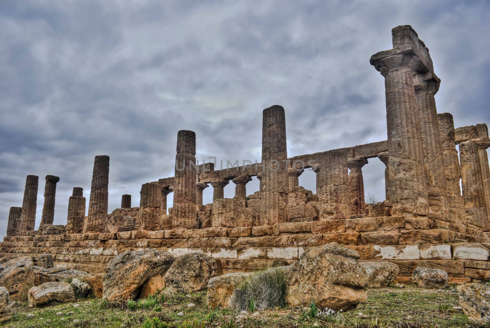 Greek temple of Agrigento in hdr. Sicily- Italy