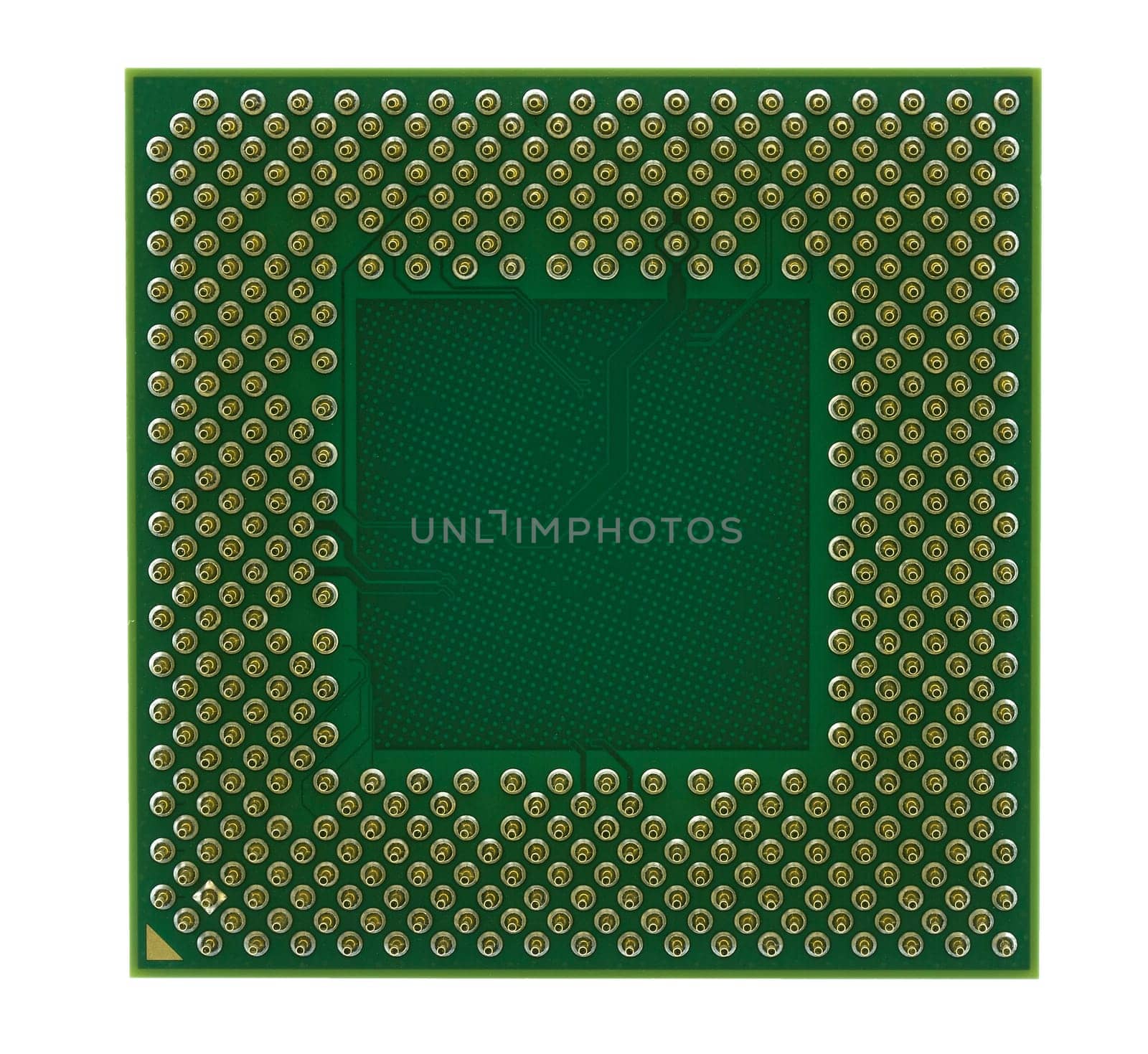 CPU processor isolated on a white background