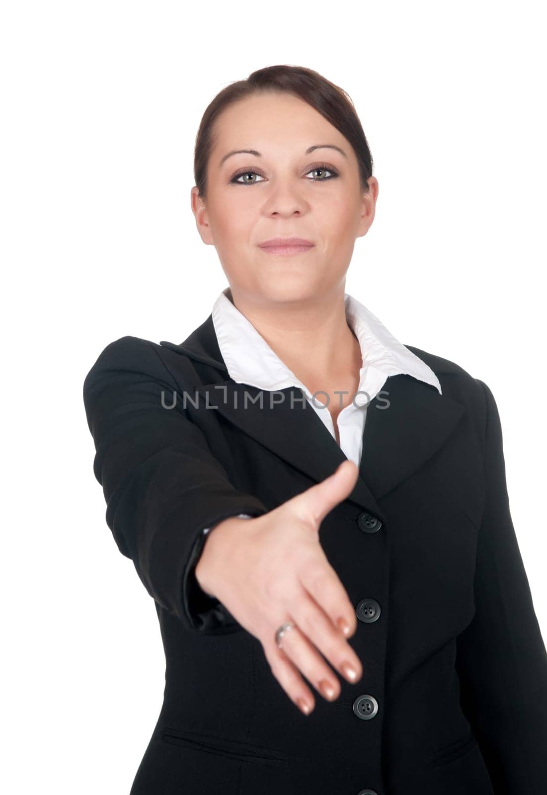 Handshake of a businesswoman