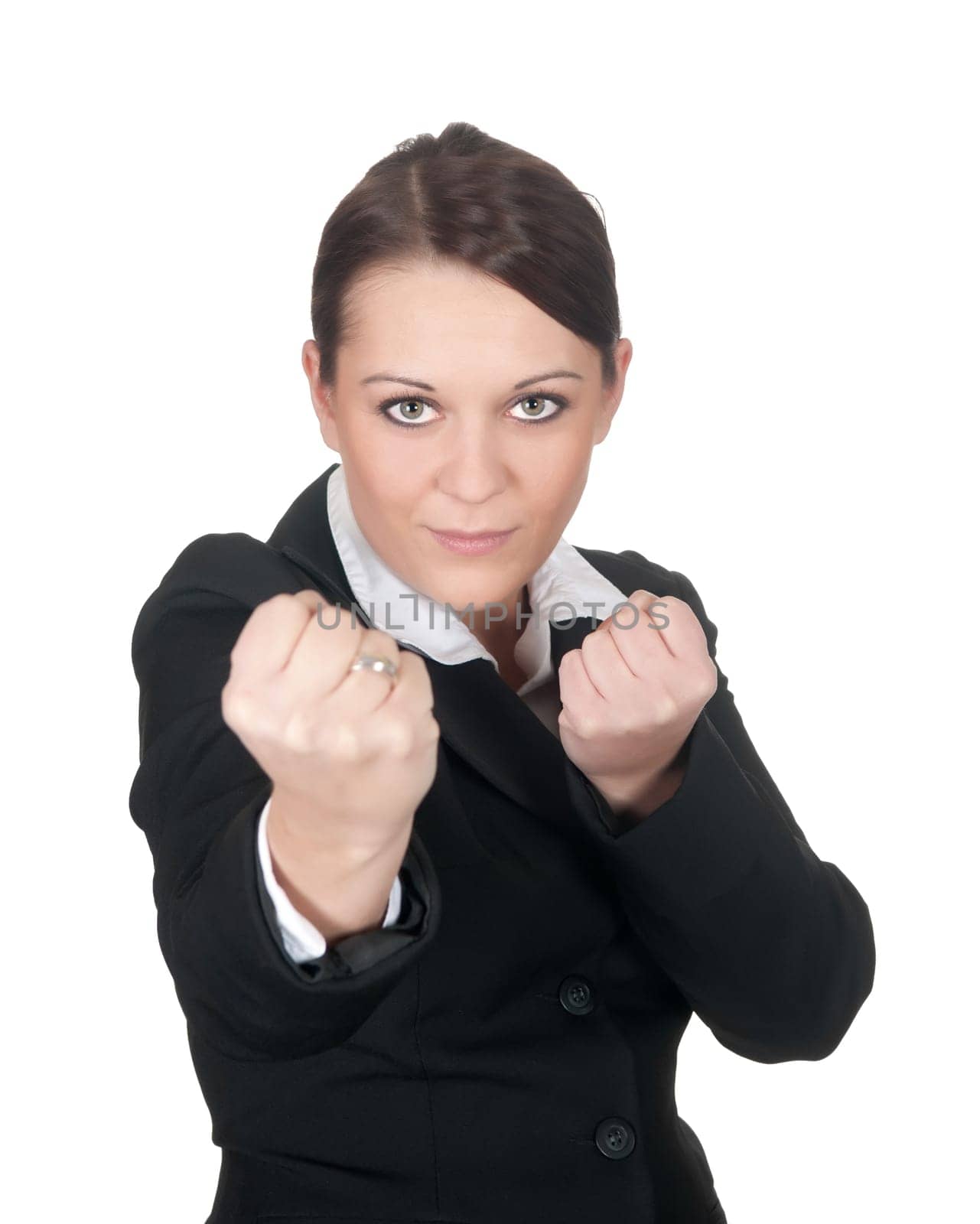 Aggressive businesswoman