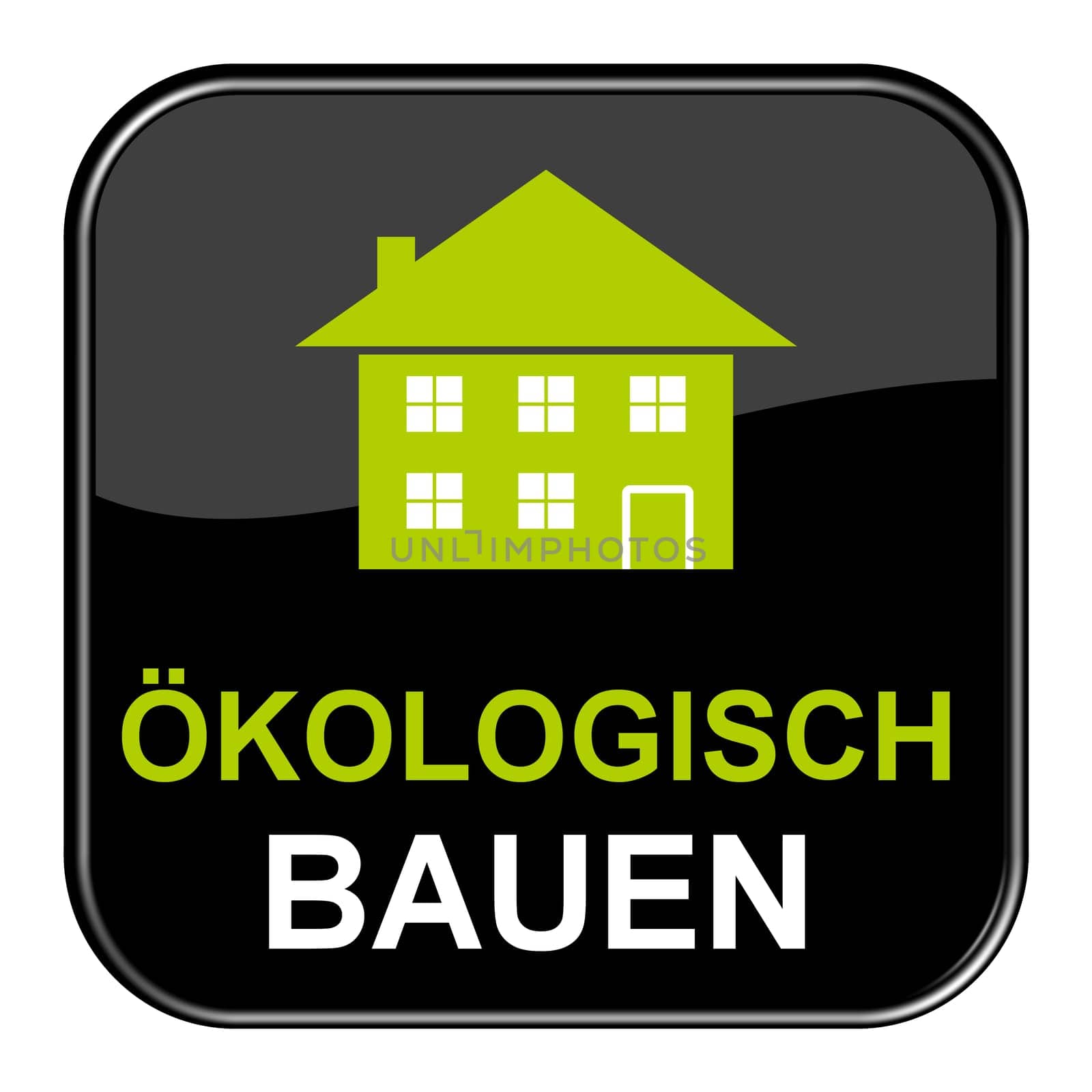 Glossy Button black - Ecological building