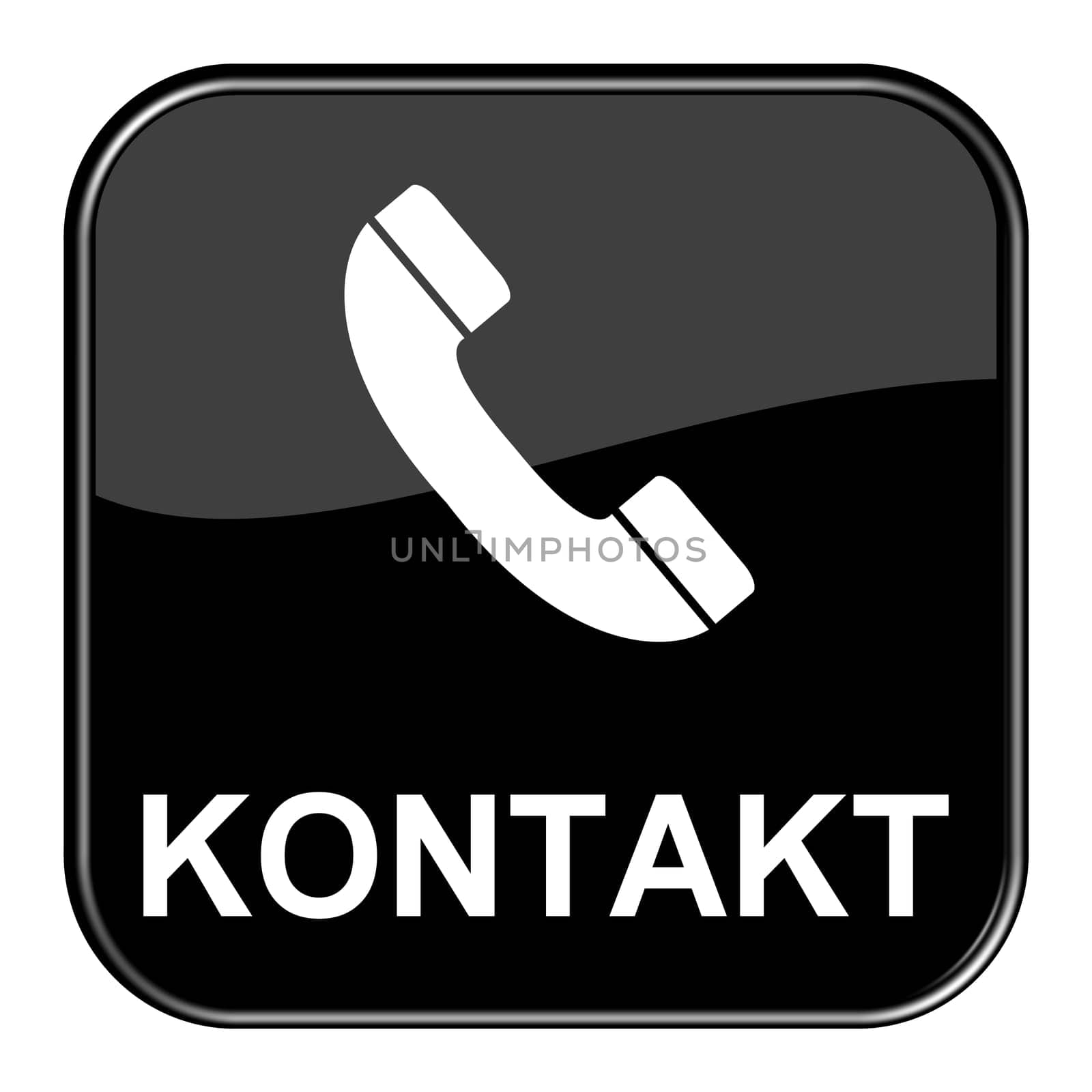 Glossy Button black - Contact