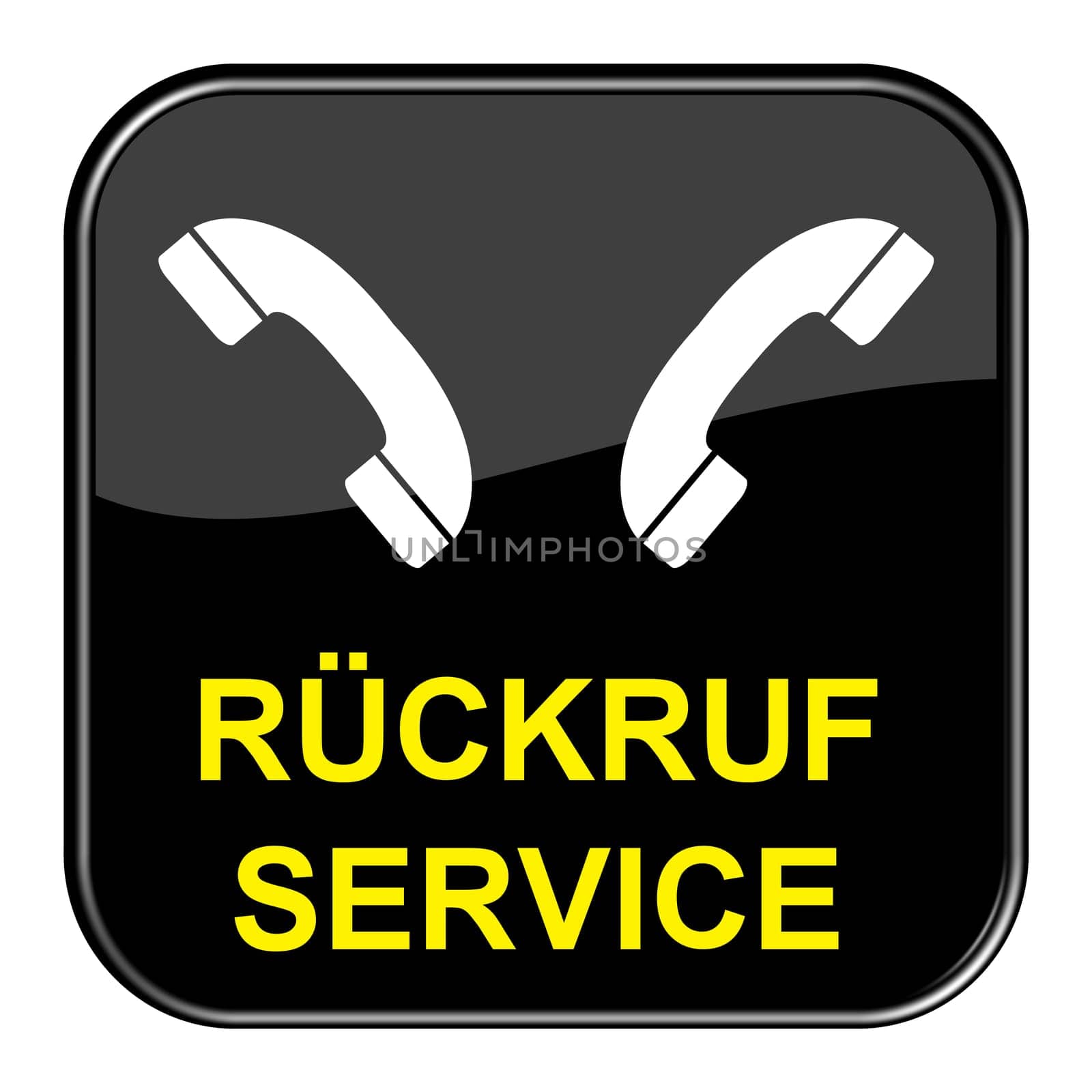Glossy Button black - Callback Service