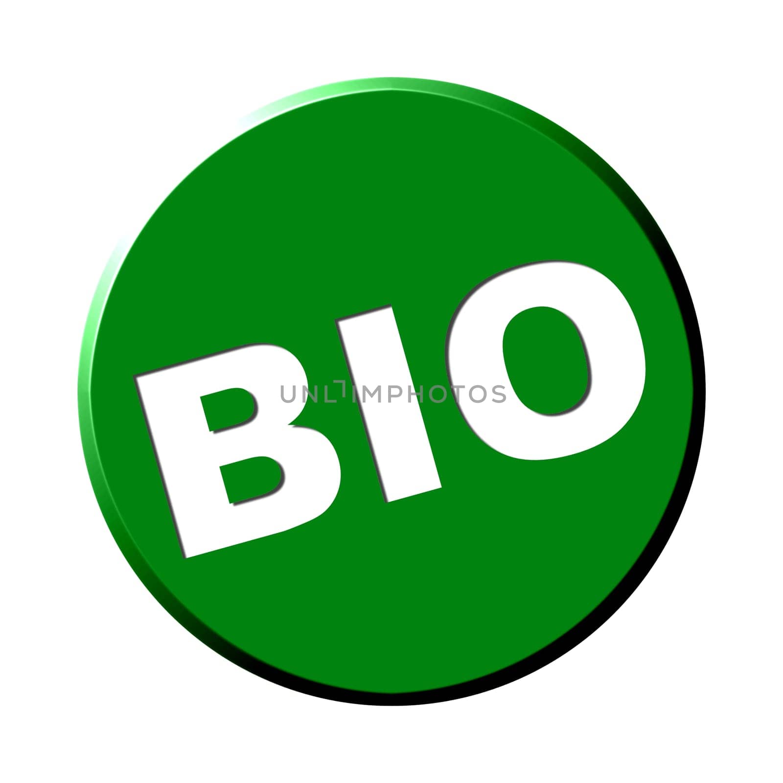 Button green round - Organic