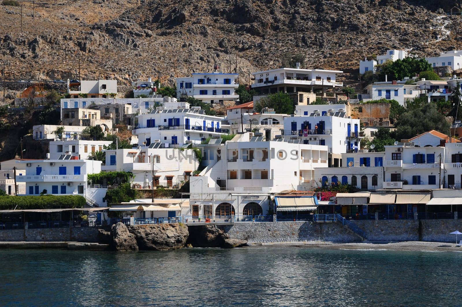 The town of Hora Sfakion in Crete
