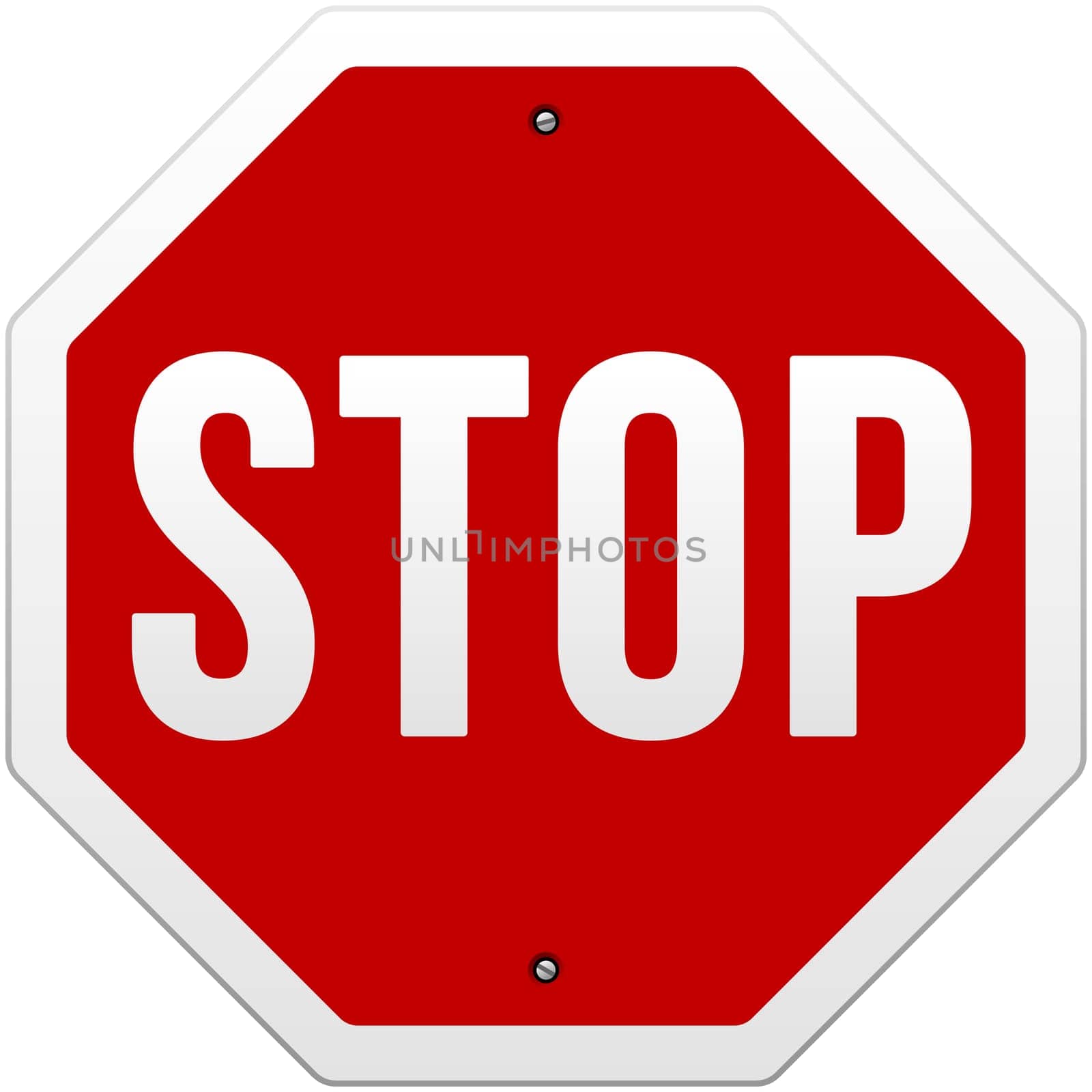 Red Stop Sign vector isolated on white background