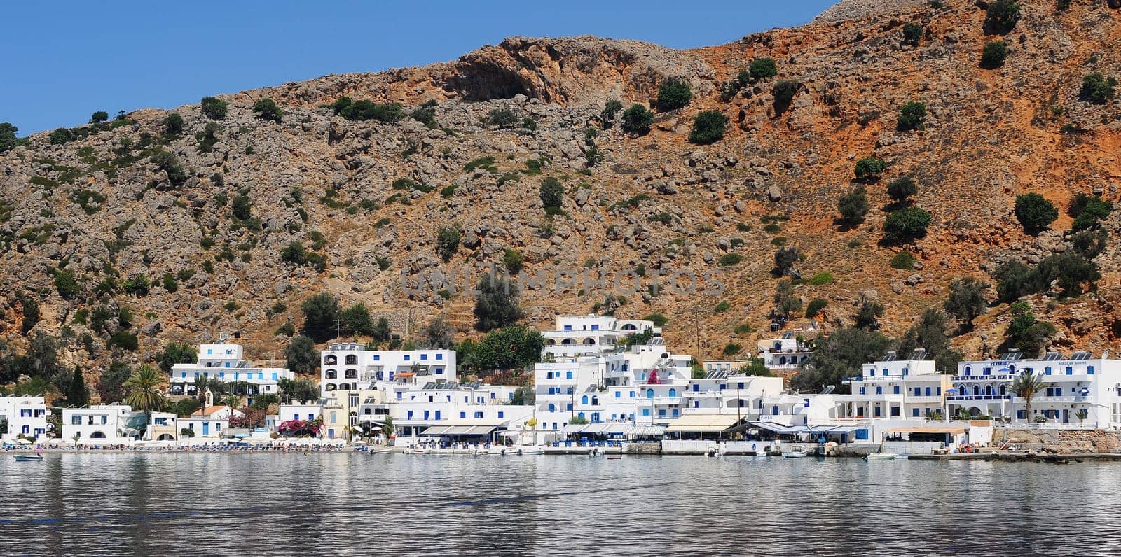 The fishing village of Loutro in Crete