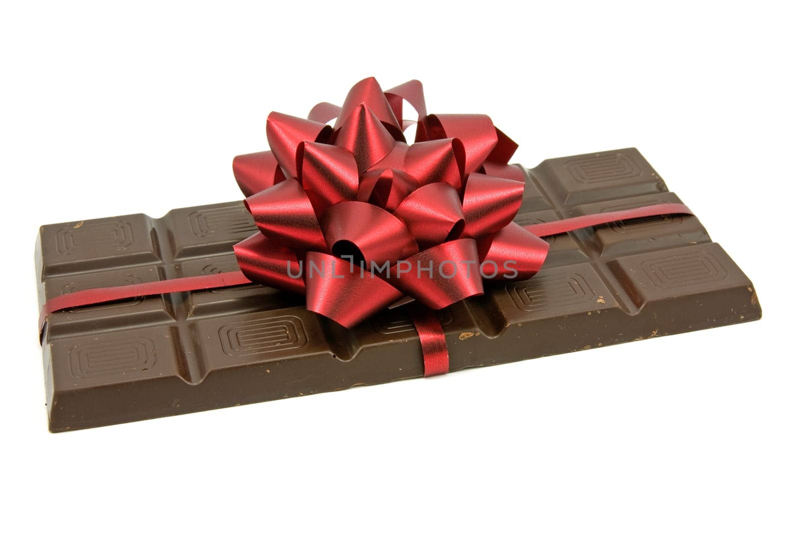 Black Chocolate with red ribbon and bow