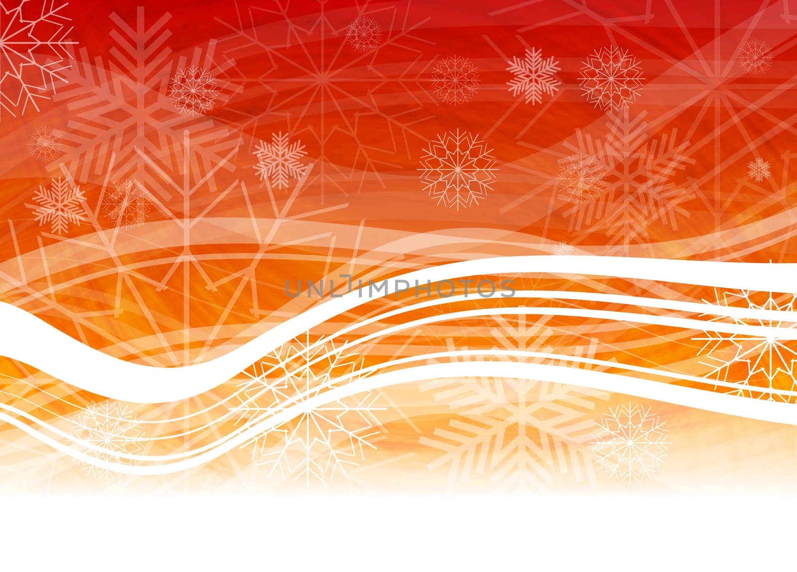 Abstract Christmas background with snowflakes and waves - eps 10
